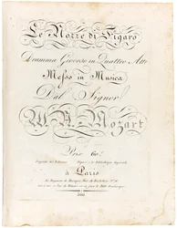 Couverture de la partition Le nozze di Figaro dramma giocoso en quatre actes, entre 1806 et 1810