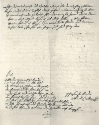 Lettre autographe de Wolfgang Amadeus Mozart