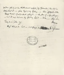 Wolfgang Amadeus Mozart (1756-1791) compositeur autrichien. Lettre autographe à sa femme Constanze