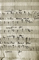 Partition de travail du Requiem de Wolfgang Amadeus Mozart (partition musicale)