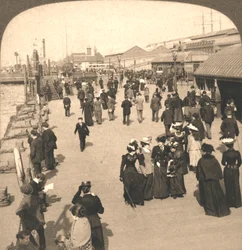 Le débarcadère des paquebots, Liverpool, Angleterre, 1901