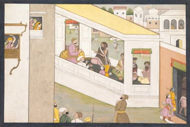Rama et Lakshmana en tant que garçons aident le sage Vishvamitra : Folio d