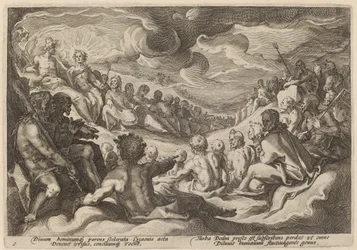 Jupiter prenant conseil des dieux sur la destruction de l