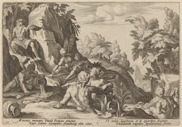 Le dieu fleuve Pénée entouré d