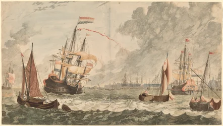 La rivière IJ à Amsterdam