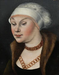 French : Tête de femme au bonnet blanc (Omphale ) Head of a Woman with a White Bonnet