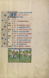 Un homme chassant; Signe zodiacal des Gémeaux