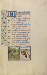 Un homme semant; Signe du zodiaque du Scorpion