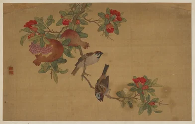 Oiseaux, fruits et fleurs