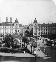 Karlsplatz, Munich, Allemagne, vers 1900