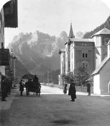 Landro et Monte Cristallo, Tyrol, Italie, vers 1900