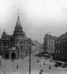 Löwenbräu Keller et Stiglmaierplatz, Munich, Allemagne, vers les années 1900