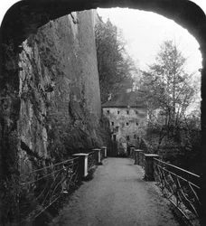 Sperrbogen, forteresse de Hohensalzburg, Salzbourg, Autriche, vers 1900