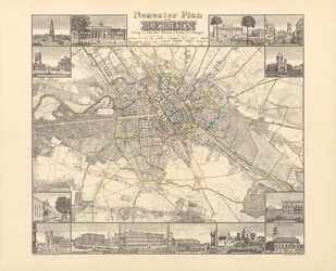 Carte historique de Berlin, publiée par Verlag von Gebrueder Rocca, Berlin 1838
