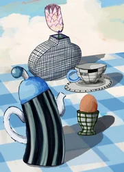 Nature morte fantaisiste de petit déjeuner