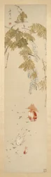 La glycine et le poisson rouge 紫藤金魚圖