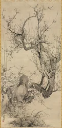 Pruniers, Bambou et Orchidée