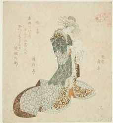 Liu Haichan (Gamma), de la série "Vies des immortels taoïstes parodiées par des courtisanes - Une série de sept (Keisei mitate ressenden, nanaban no uchi)"