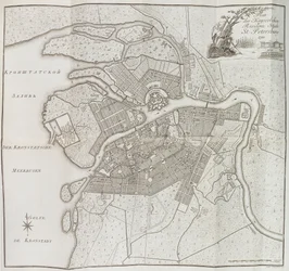 Carte de Saint-Pétersbourg, 1790