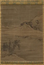Paysage avec des pêcheurs