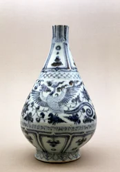Vase bleu et blanc, dynastie Yuan (1206-1368)