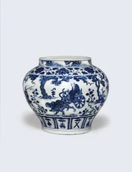 Guan blanc et bleu, milieu du 14ème siècle