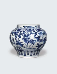 Guan blanc et bleu, milieu du XIVe siècle