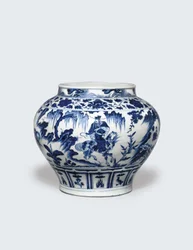 Guan blanc et bleu, milieu du XIVe siècle
