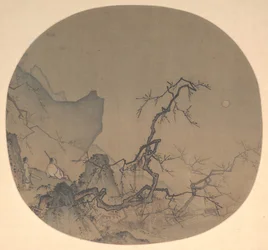 Observation des fleurs de prunier au clair de lune