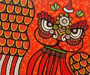 Danse du lion rouge, 2022 (huile sur toile)