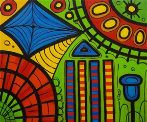 Terrain de jeu vert, 2022 (huile sur toile)