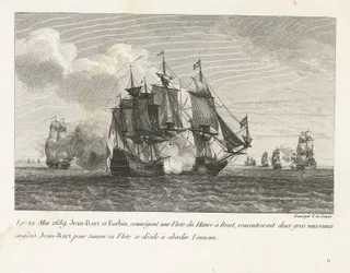 Jan Bart attaque deux navires anglais, 1689