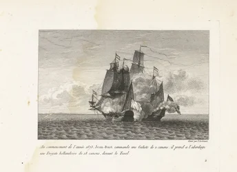 Jan Bart conquiert une frégate hollandaise près de Texel, 1675