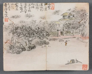 Album miniature avec figures et paysage (Paysage avec deux bateliers)