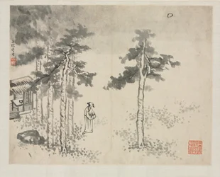 Album de paysages dans divers styles: Shibiao attendant la lune