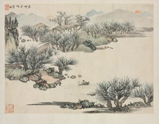 Album de paysages dans divers styles: Labour de printemps