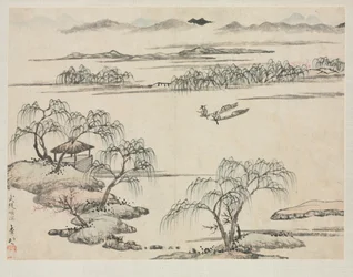 Album de paysages dans divers styles : Le ruisseau de Wuling, 1684