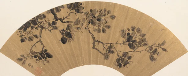 Oiseau sur une branche fleurie