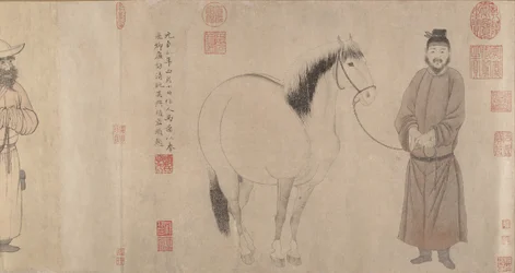 Palefreniers et chevaux, daté de 1296 et 1359