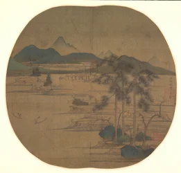 Village fluvial : Joie du pêcheur