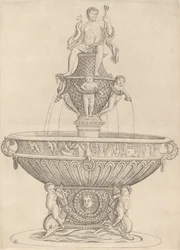 Fontaine avec statue de Neptune