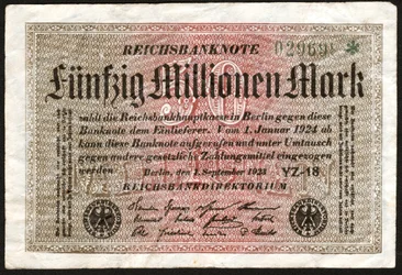 Billet de 50 millions de marks, Allemagne