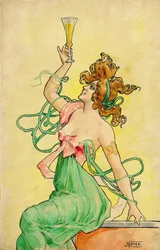 Absinthe Blanqui, maquette pour une affiche publicitaire, signée Nover