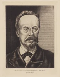 Alexandre-Stephanovich Popov, physicien russe, vers 1905