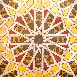 Design géométrique de style arabe. Monastère de La Rabida, 2020 (photo)