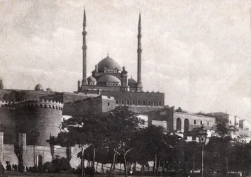 Le Caire, la citadelle de Saladin (Égypte), vers 1920 (photo n/b)