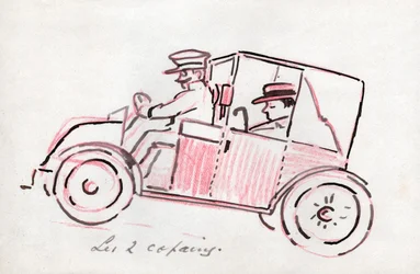 Voiture avec chauffeur, vers 1910