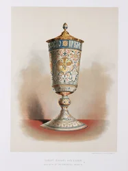 Gobelet en émail et argent, russe