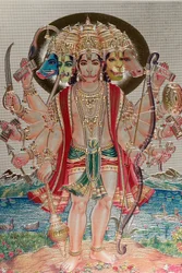 Hanuman, le dieu singe de la mythologie hindoue.