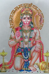Hanuman, le dieu singe dans la mythologie hindoue.